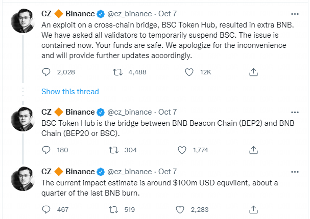 史上最大！“华人首富”旗下区块链币安项目被盗，案值 8.5亿美元