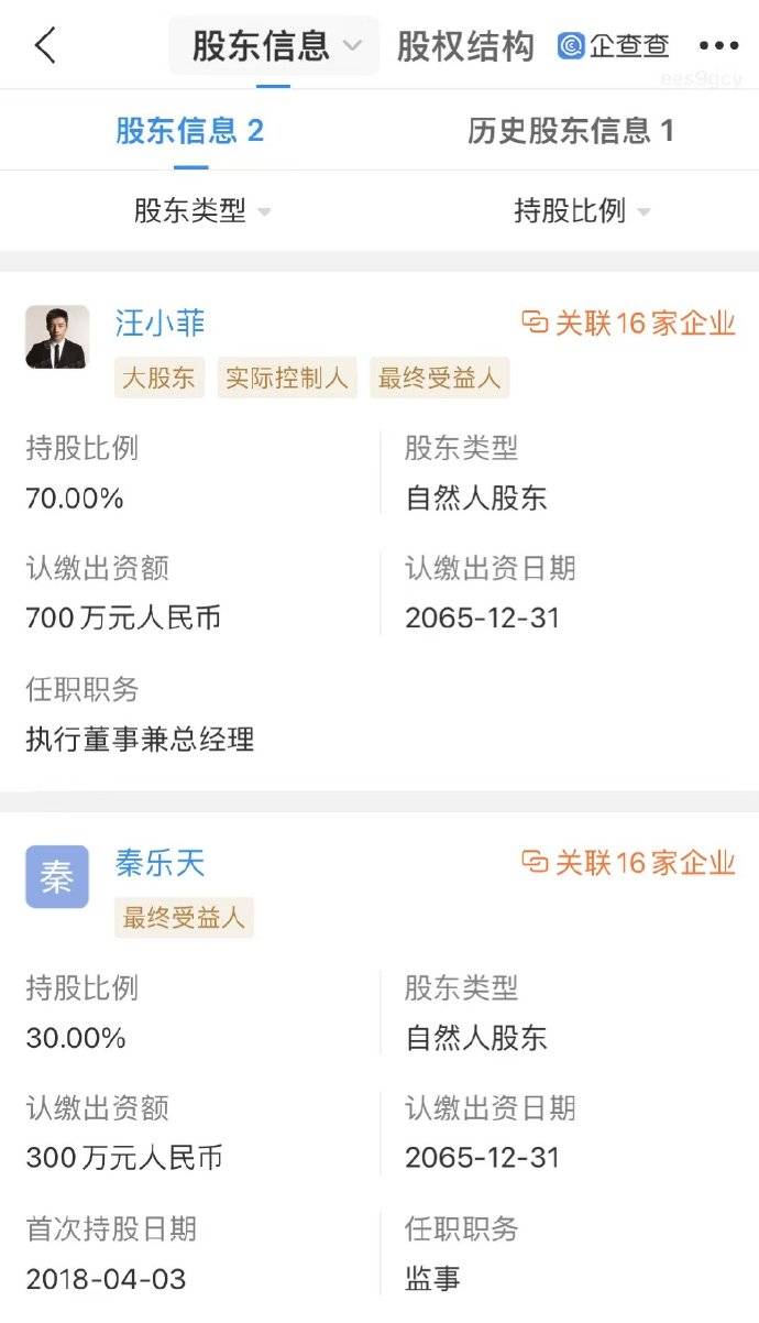 汪小菲任法人公司申请注销 注册资本1000万人民币