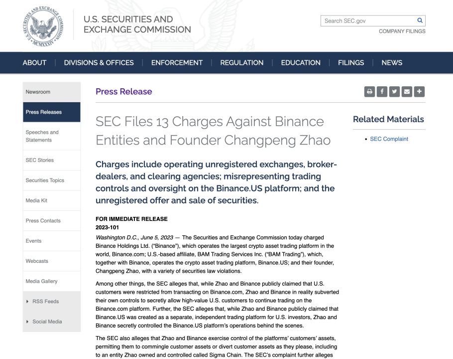 Web3「大震荡」:美监管铁拳砸向币安、Coinbase