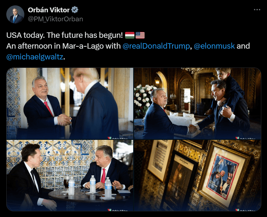 外媒:匈牙利总理欧尔班发帖<strong></p>
<p>币安下载软件</strong>,称其在海湖庄园与特朗普、马斯克会面