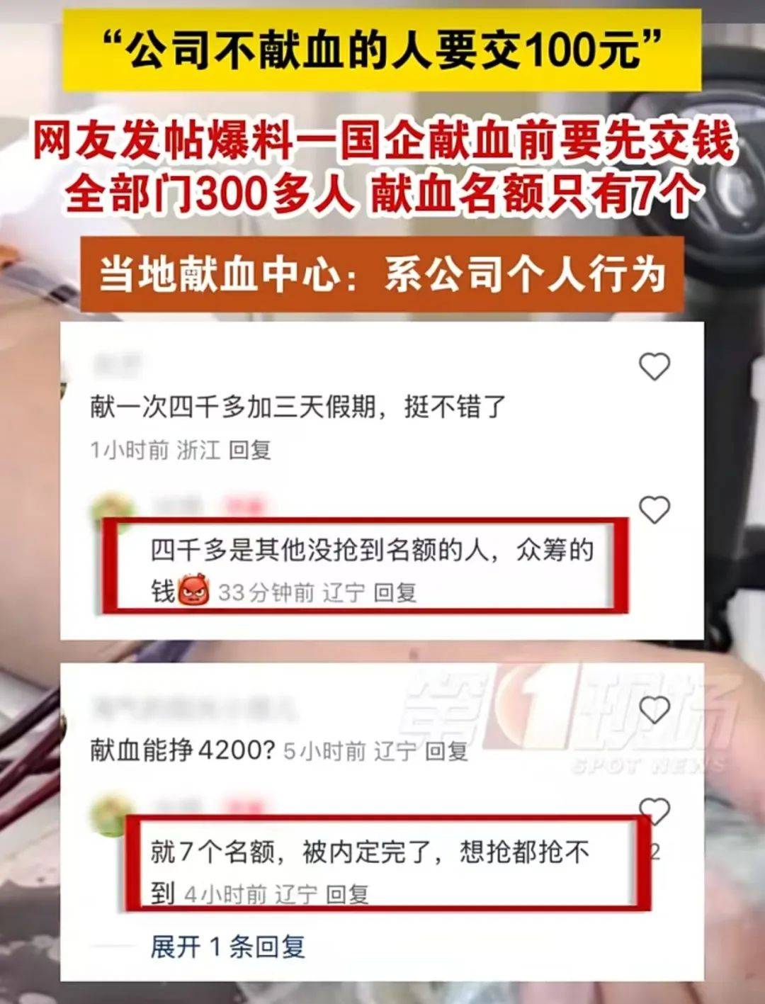 大连一国企被曝要求不献血的人交100元<strong></p>
<p>安币集团</strong>,当地献血中心:属于该公司个人行为