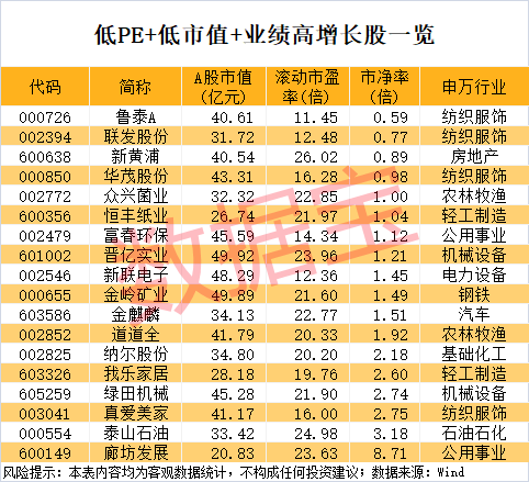 稀缺<strong></p>
<p>币安商家版</strong>,“小而美”股票出炉,低市值+低PE+高增长,18股上榜