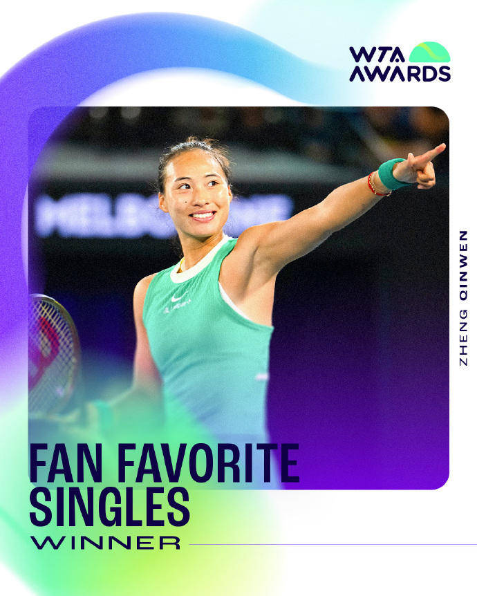 蝉联人气女王<strong></p>
<p>上海电气股票股吧</strong>！郑钦文再次当选WTA最受欢迎单打球员