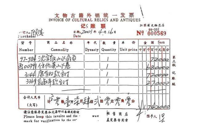 南京博物院展示证据:明代仇英《江南春》确为受赠画作<strong></p>
<p>阿里股票</strong>,被2次鉴伪后有“顾客”以6800元购买